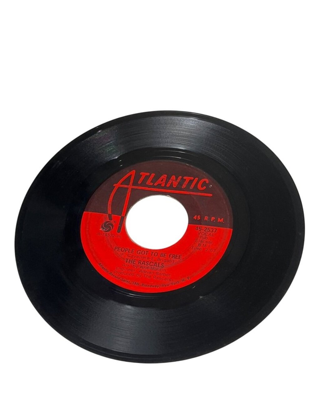 The Rascals 45 RPM Vinyl Record - "My World" & "People Got To Be Free" - Atlanti